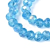 AB Color Plated Transparent Glass Rondelle Beads Strands EGLA-T029-4mm-10O-3