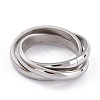 Tarnish Resistant Unisex 304 Stainless Steel Finger Rings RJEW-K233-06B-P-1