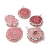 Dyed Natural Druzy Solar Quartz Crystal Pendants G-F693-01H-S-1