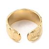 304 Stainless Steel Textured Open Cuff Rings RJEW-D002-32G-2