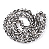 Electroplate Transparent Glass Beads Strands EGLA-N002-34C-C12-2