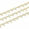3.28 Feet Handmade Glass Beaded Chains X-CHC-K008-B14-1