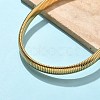 12MM 304 Stainless Steel Flat Snake Chain Necklaces for Women NJEW-U049-01G-3