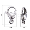 Tarnish Resistant 304 Stainless Steel Lobster Claw Clasps STAS-F182-01P-A-3