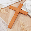 Cross Wood Wall Decorations AJEW-WH0596-673-4