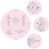 10Pcs 5 Style Polyester Computerized Embroidery Iron on/Sew on Patches PATC-FH0001-02A-2