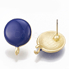 Smooth Surface Alloy Stud Earring Findings ENAM-S116-26C-1