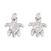 Rack Plating Brass Micro Pave Cubic Zirconia Pendants X-ZIRC-C026-07P-1