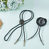 2Pcs 2 Colors PU Leather Lariat Necklace NJEW-GF0001-15-3