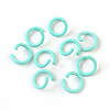 Spray Painted Iron Open Jump Rings IFIN-F149-F17-1