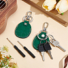 2 Sets Cowhide Pendant Keychains KEYC-CL0001-48-4