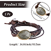 Natural Labradorite Bead Link Bracelets BJEW-WH20031-007A-2