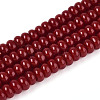 Opaque Solid Color Glass Beads Strands GLAA-ZX008-4mm-18O-1