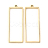 304 Stainless Steel Open Back Bezel Rectangle Pendants STAS-Z040-06B-G-2