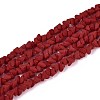 Frosted Opaque Glass Beads Strands GLAA-N017-4mm-15-1