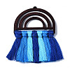 Polycotton(Polyester Cotton) Tassel Big Pendants FIND-T052-14G-1