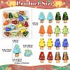 16Pcs 8 Colors Handmade Lampwork Bumpy Beads LAMP-FS0001-73-4