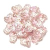 UV Plating Rainbow Iridescent Acrylic Enamel Beads X-OACR-G012-07-4