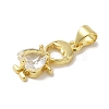Rack Plating Brass Glass Pendants LS-KK-P272-18B-G01-2