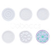 5Pcs 5 Style Cup Mat Silicone Molds DIY-BG0001-11-1