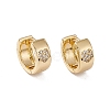 Clear Cubic Zirconia Heart Pattern Thick Hoop Earrings EJEW-F294-10B-G-2
