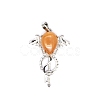 Natural Red Aventurine Teardrop Pendants PW-WG60016-16-1