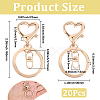 20Pcs Zinc Alloy Keychain Clasps FIND-SP0004-26KCG-2