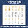 120Pcs 10 Styles Brass Ice Pick Pinch Bails KK-ME0003-10-2