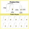 10Pcs Transparent Resin Earring Hooks FIND-YW0006-98G-3