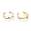 Brass Micro Pave Clear Cubic Zirconia Cuff Rings RJEW-I073-03G-2