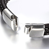 Men's Braided Leather Cord Bracelets BJEW-H559-15D-4