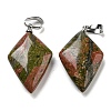 Natural Gemstone Pendants G-C066-03-3