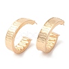 Brass Textured Round Stud Earrings EJEW-Q765-05G-1