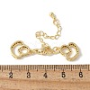 Brass Clear Cubic Zirconia Chain Extender KK-F893-14G-3