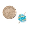 Glass Beaded Round Sphere Links PALLOY-MZ00874-04-2