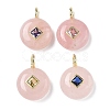 Natural Rose Quartz Pendants G-I391-01G-10-1