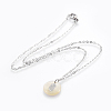 Brass Real Platinum Plated Cable Chains Pendant Necklaces NJEW-JN02259-04-1