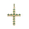 Golden Brass with Glass Pendants KK-A209-15G-2