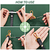 8Pcs 4 Styles Tibetan Style Zinc Alloy Swivel Lobster Claw Clasps FIND-PH0008-63AG-4