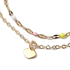 304 Stainless Steel Enamel Link Chains Anklets AJEW-AN00589-01-3