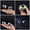 2Pcs Glass Heart Pendant Decorations AJEW-BBC0002-30A-3