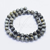 Natural Hawk's Eye Beads Strands G-L478-02-8mm-3