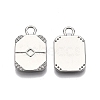 Brass Micro Pave Clear Cubic Zirconia Pendant Cabochon Settings KK-C005-11P-1