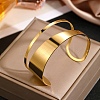 304 Stainless Steel Cuff Bangles BJEW-F521-01G-1