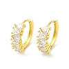 Cubic Zirconia Triangle Hoop Earrings EJEW-E270-15G-1