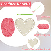 DIY Heart Wood Knitting Loom Kits DIY-CY0003-10A-6