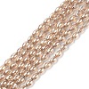 Electroplate Glass Beads Strands EGLA-J013-4X6mm-F23-1