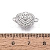 Brass Micro Pave Clear Cubic Zirconia Box Clasps KK-Q074-07P-4