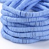 Flat Round Handmade Polymer Clay Beads CLAY-R067-6.0mm-32-4