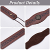 PU Leather & Alloy Headbands Hair Accessories for Women Girls OHAR-WH20009-02A-02-5